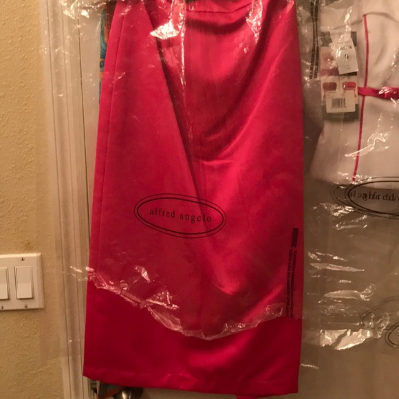 Alfred Angelo 2pc Bridesmaid Cocktail Skirt Top Pink White Wedding Prom Pinup - Picture 4 of 5